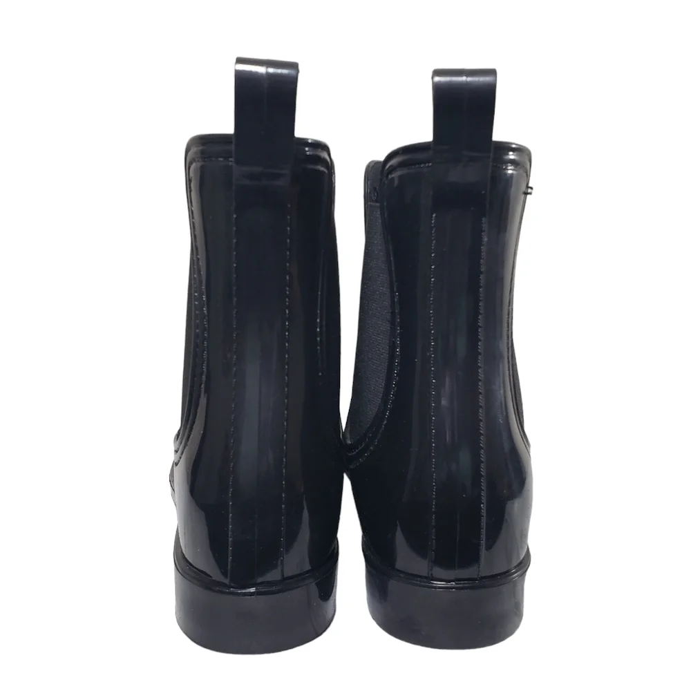 INC International Concepts Raelyn Black Pull On Ankle Rain Boots Sz 11M